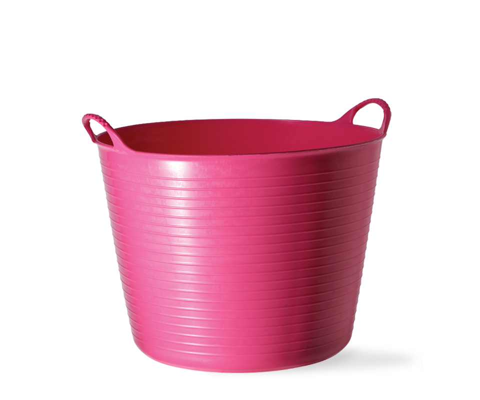 Pink plastic tub deals
